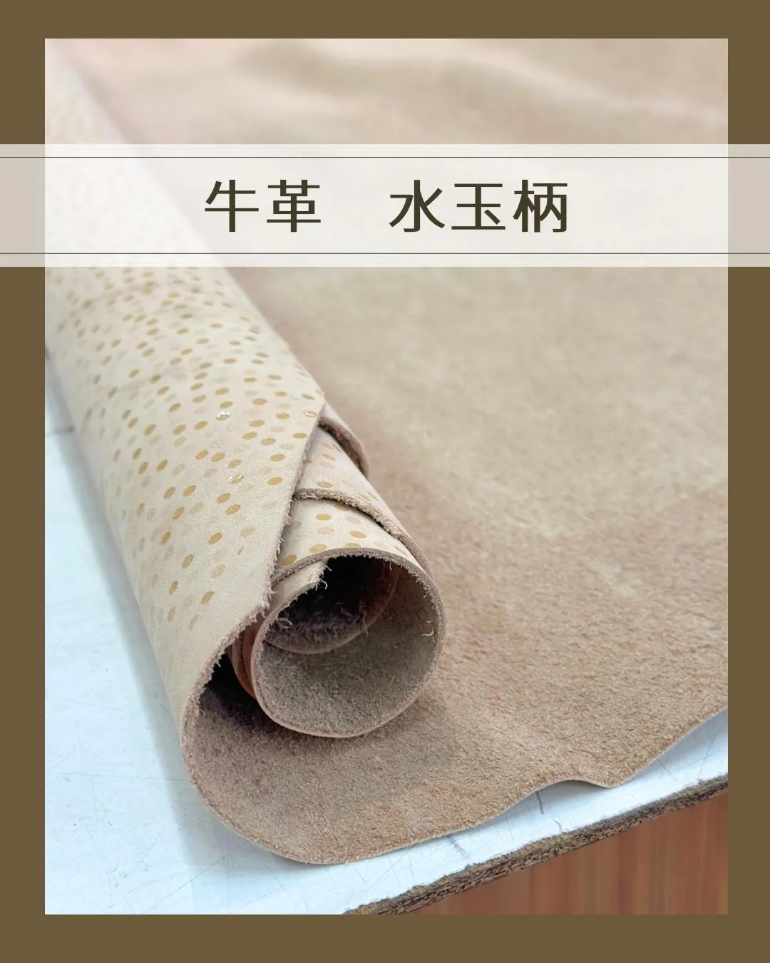 ベージュの中に、きらっと小さな水玉🫧